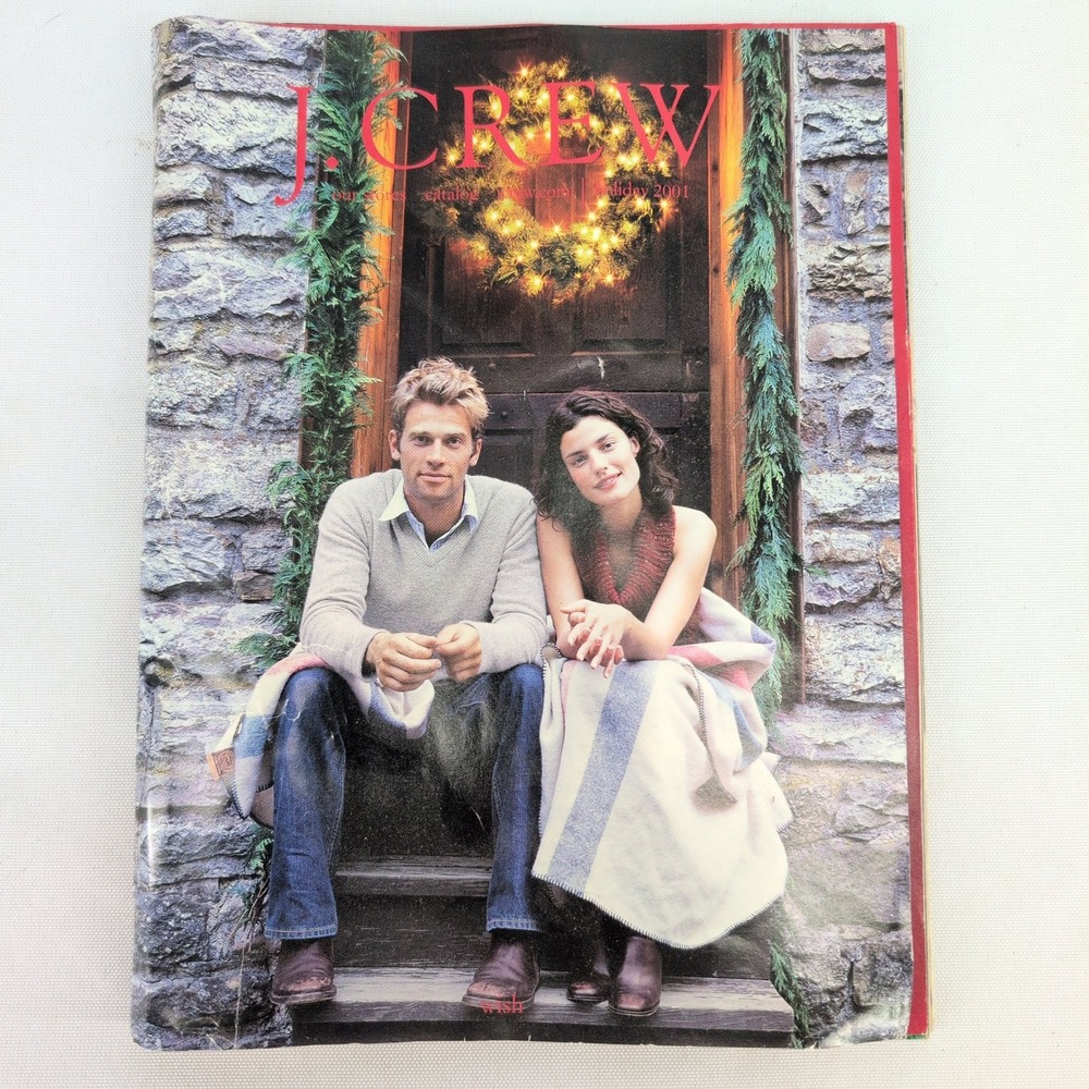 J. Crew Catalog Holiday 2001 Vtg Winter Fashion Collectible Magazine Y2K 9/11